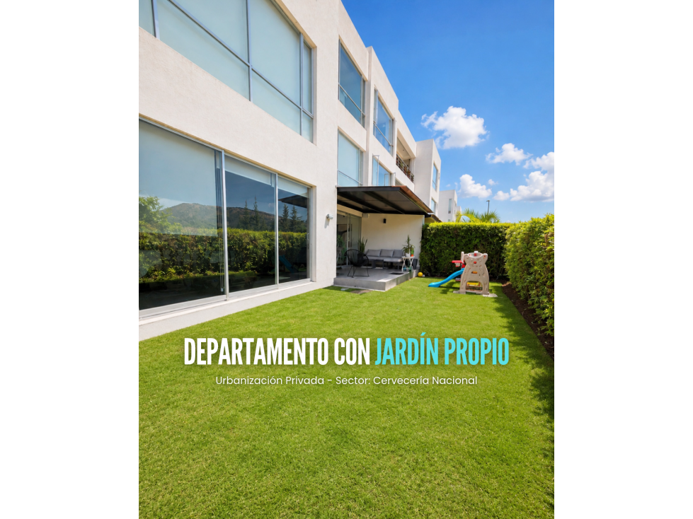 DEPARTAMENTO VENTA CUMBAYA | PLANTA BAJA | JARDIN | URBANIZACION — foto 3