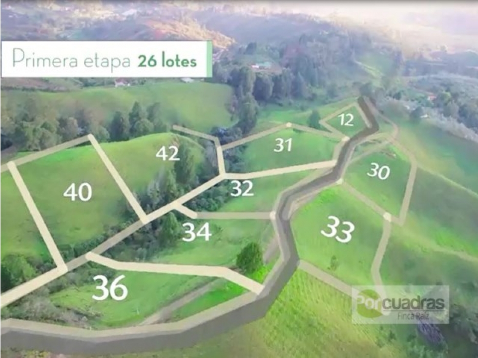 Venta de lote campestre con vista cerca a Medellín