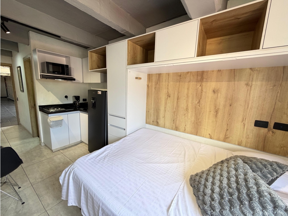 Apartaestudio en venta en el centro de Medellín con jacuzzi coworking