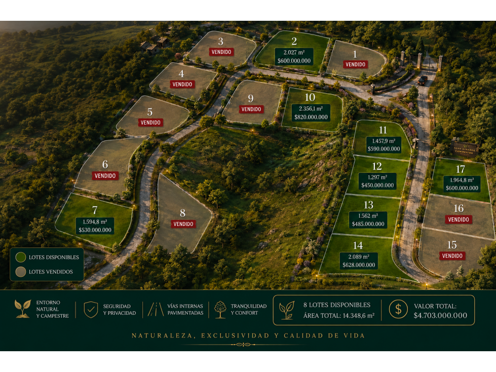 LOTES CAMPESTRES EN VENTA RIONEGRO