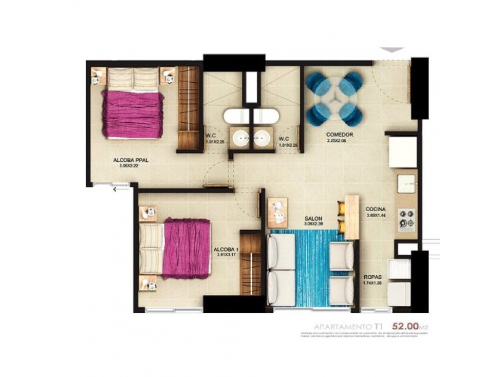 APARTAMENTO EN OBRA GRIS BELLO — foto 3