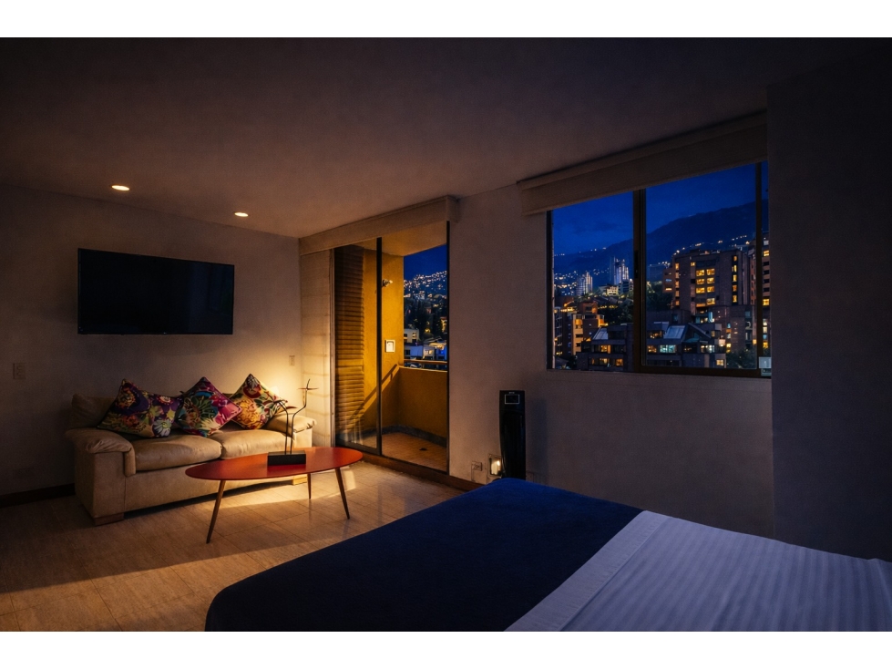 Apto amoblado en El Poblado, Provenza. 32 m², piso 8. Rentas cortas — foto 4