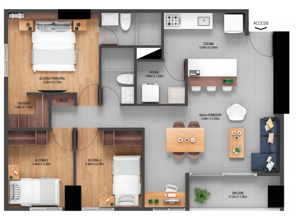 HERMOSO APARTAMENTO CESIÓN DE DERECHO PIAMONTE - BELLO — foto 2