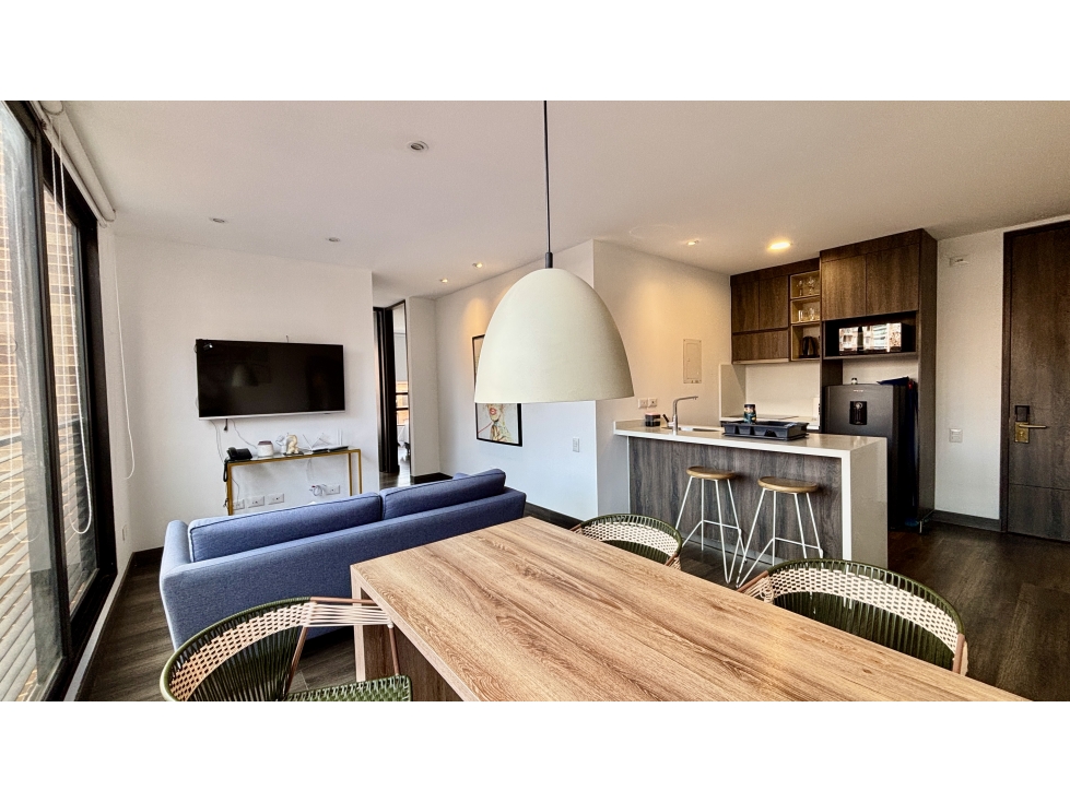RENTO AMOBLADO apartamento c/balcón en el Chicó, Bogotá