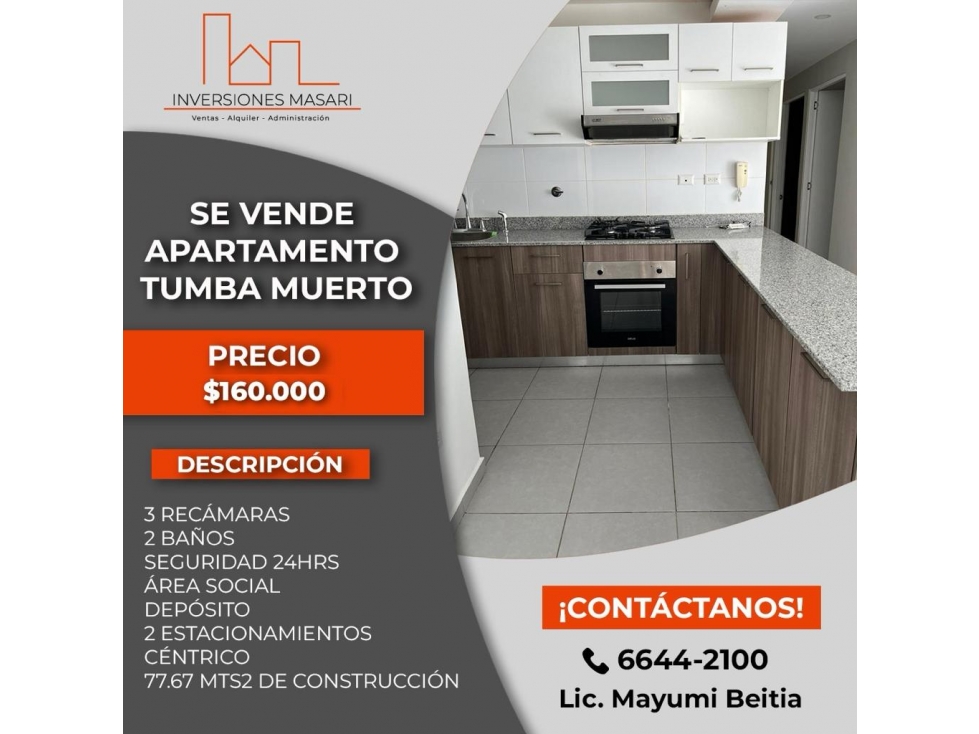 VENTA APARTAMENTO TUMBA MUERTO