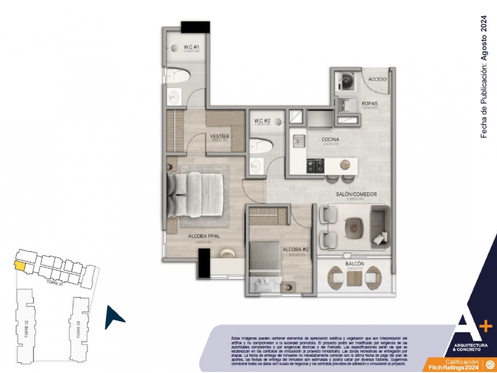 APARTAMENTO EN VENTA CESION DE DERECHOS VERANOVA PARK — foto 2