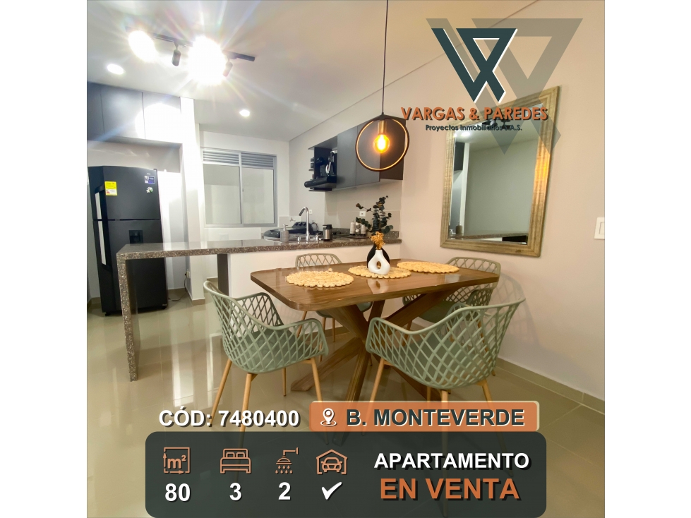 APARTAMENTO EN VENTA Y ARRIENDO MONTEVERDE EN MONTERIA