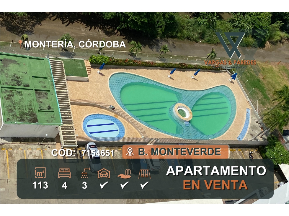 APARTAMENTO EN VENTA MONTEVERDE EN MONTERIA - 1