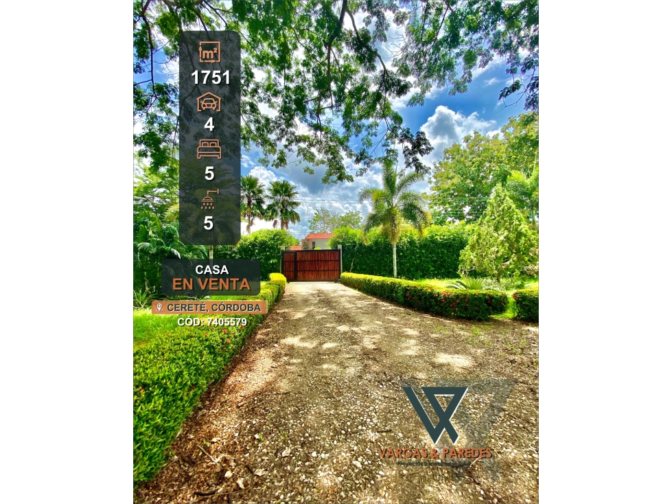 CASA CAMPESTRE EN VENTA VALOR DE OPORTUNIDAD - CERETE - 1