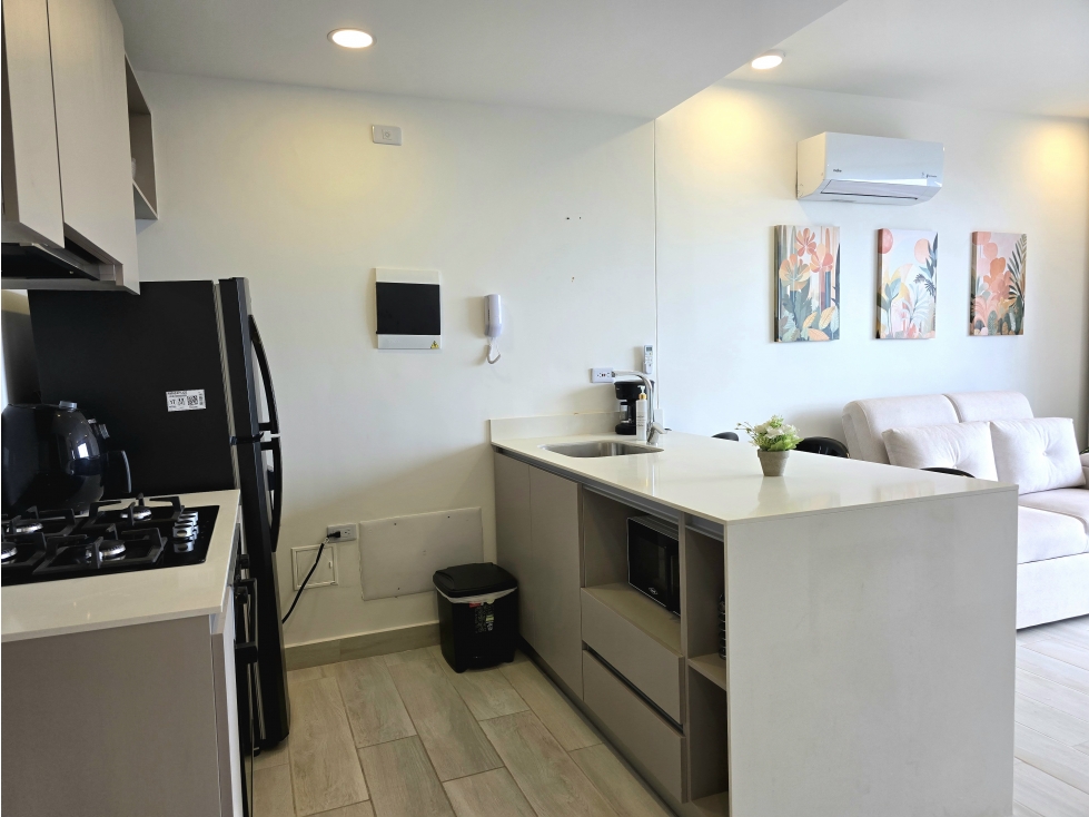 Apartamento en Arriendo Amoblado 1 Alcoba - Terraz- Pozos Colorados — foto 2