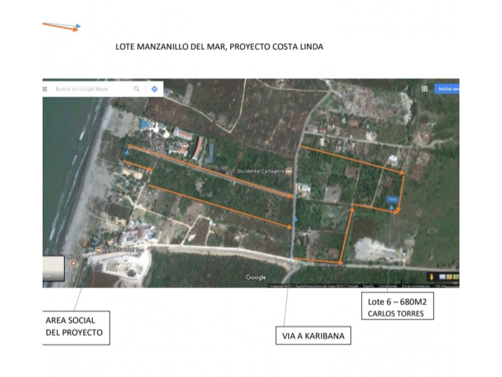 MANZANILLO DEL MAR LOTE EN VENTA - CARTAGENA DE INDIAS