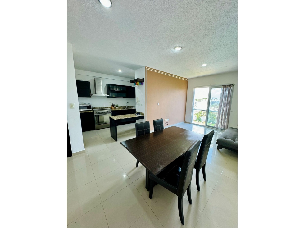 Departamento en renta semiamueblado Cuyagua Zona Sur Cancún — foto 2