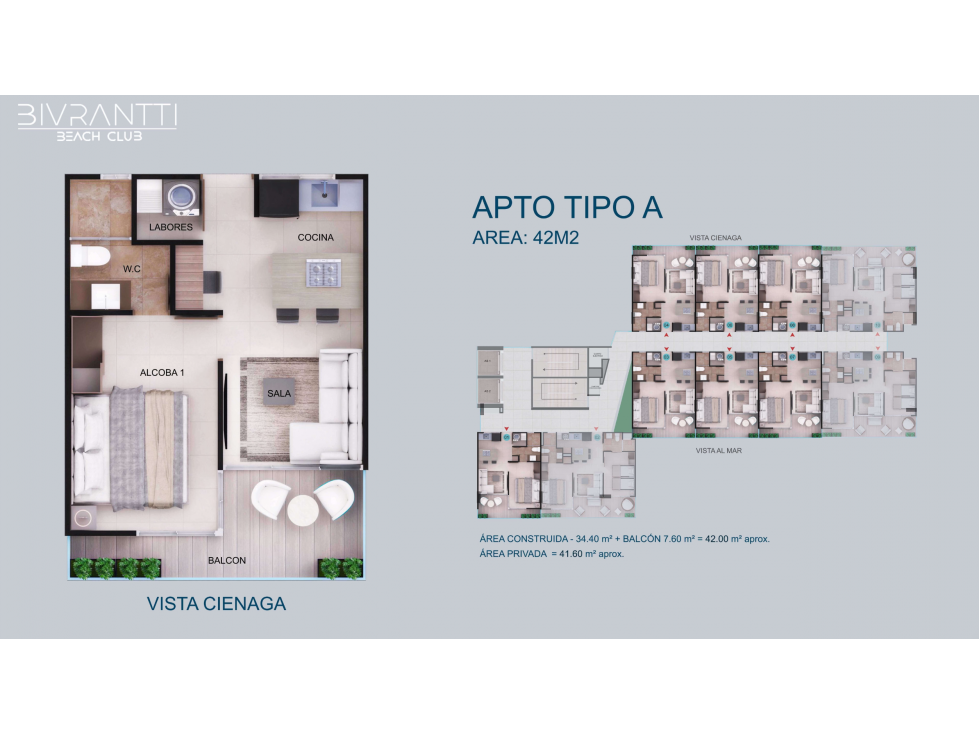 VENTA | Cesión apto vista al mar en Los Morros, Cartagena — foto 3