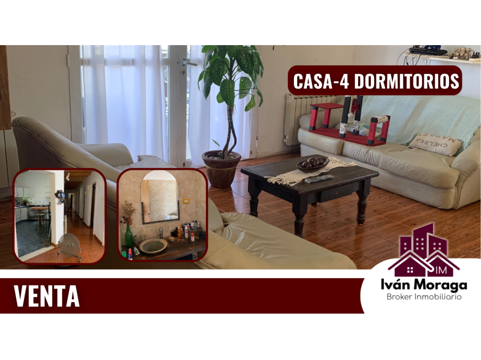 CASA 4 DORMITORIOS/ 2 BAÑOS/ AMPLIO PARQUE