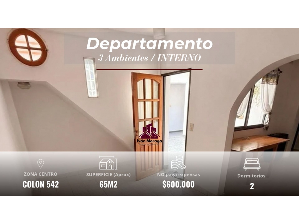 DEPARTAMENTO 3 AMBIENTES - COLON 542 - INTERNO - PUERTO MADRYN - 1