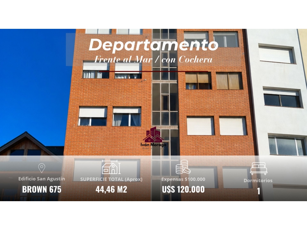 DEPARTAMENTO - FRENTE AL MAR CON COCHERA - ED. SAN AGUSTIN