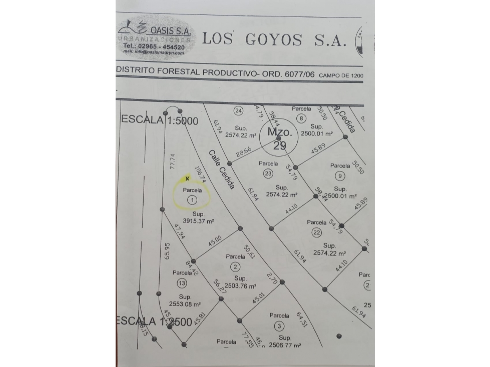 LOTE MAPU NGEFU - 3915m2 - PUERTO MADRYN - 3