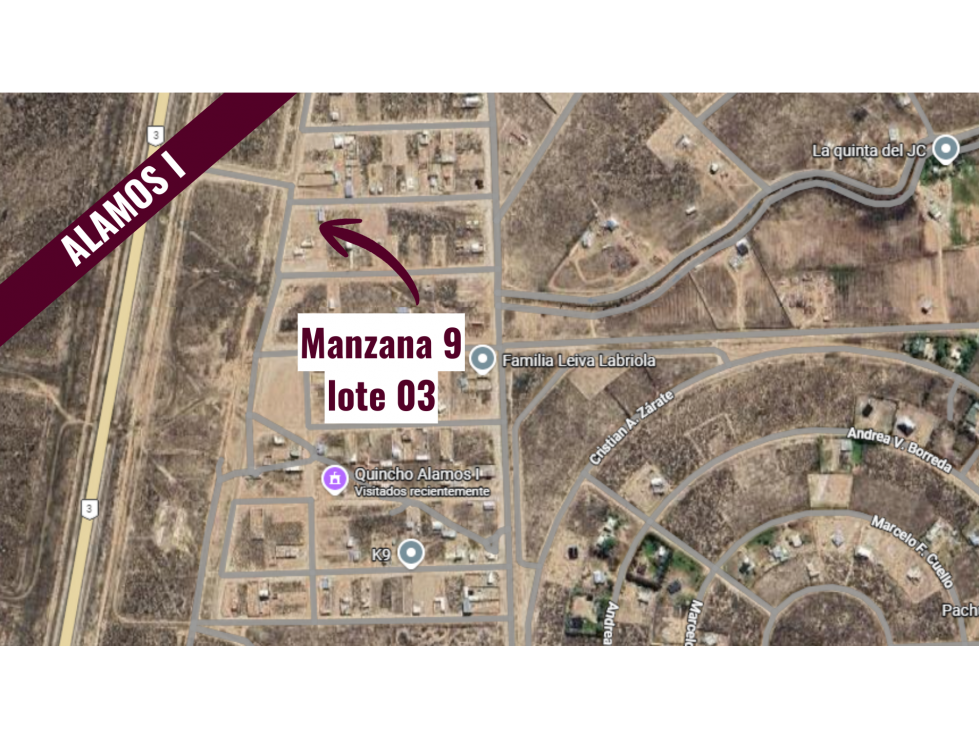 LOTE EN ALAMOS I - 626 M2 - 15.65 X 40 MTS - M9 L03 - PUERTO MADRYN - 3