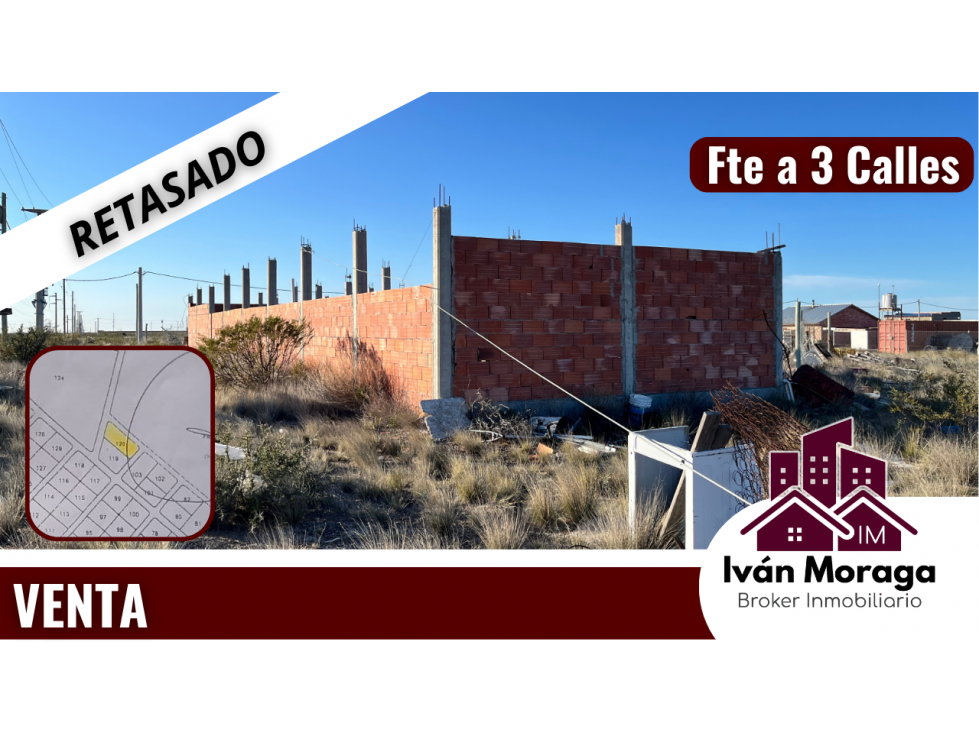 LOTE EN LA ALHAMBRA CON MEJORA- 3569m2 - PUERTO MADRYN - 6