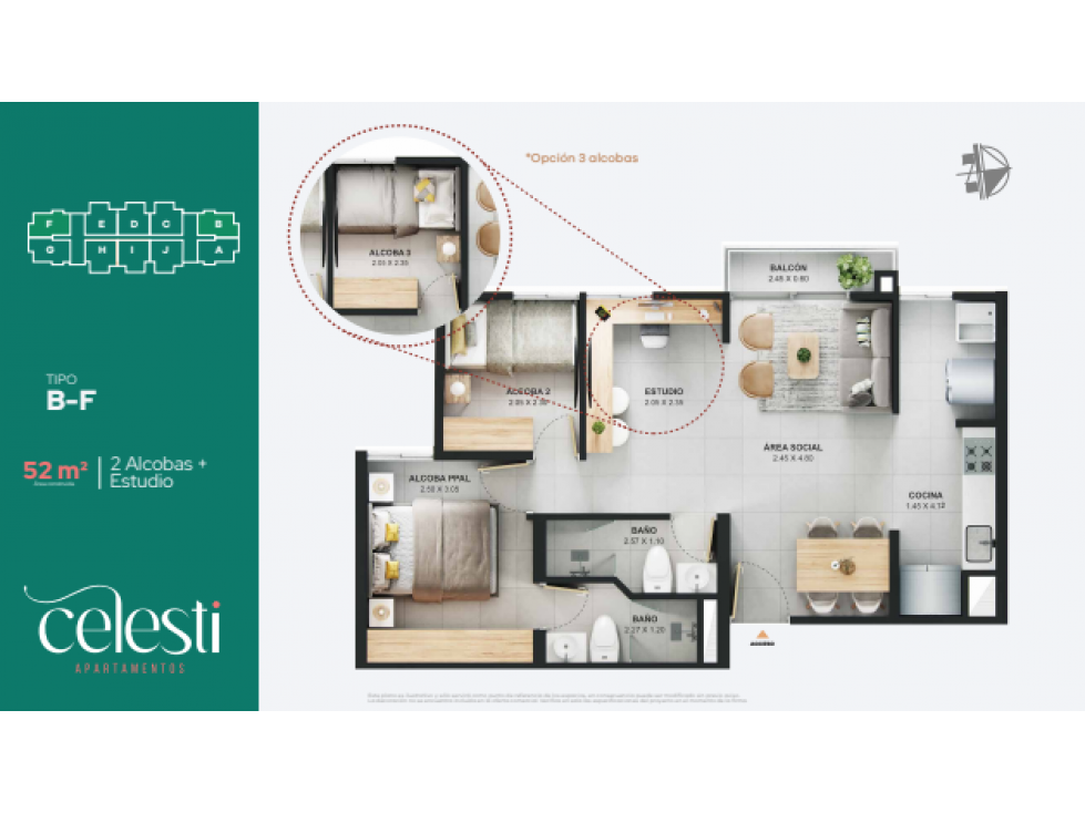Venta apartamento en cesión de derechos Celesti La Estrella — foto 6