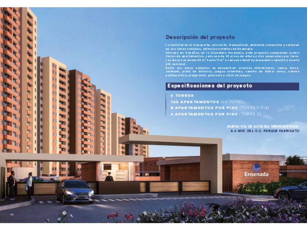 Apartamento en cesión de derechos Ensenada en Cabañitas Bello