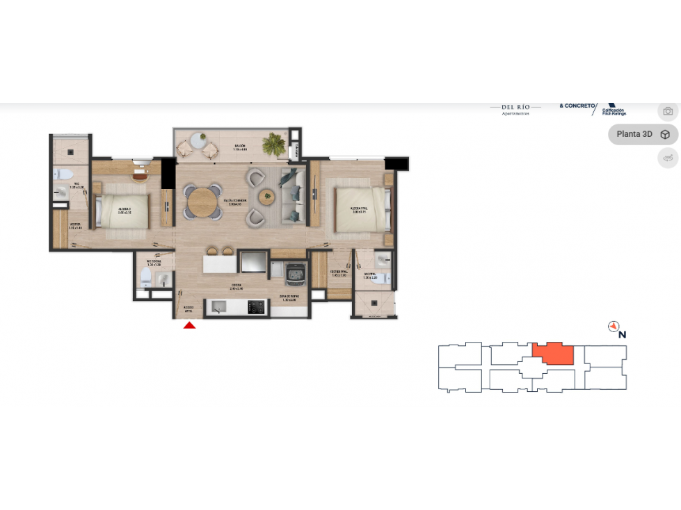 Apartamento en cesión de derechos Alma del Río en Rionegro — foto 3