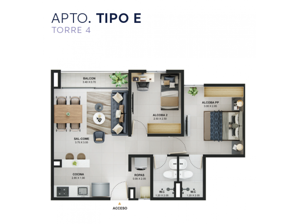 Apartamento en cesión de derechos Ensenada en Cabañitas Bello — foto 4