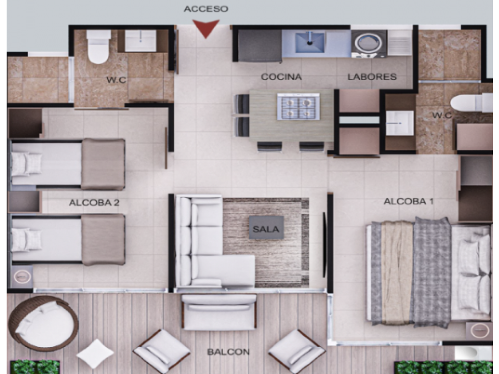 Apartamento en cesión de derechos Bivrantti en La Boquilla Cartagena — foto 3