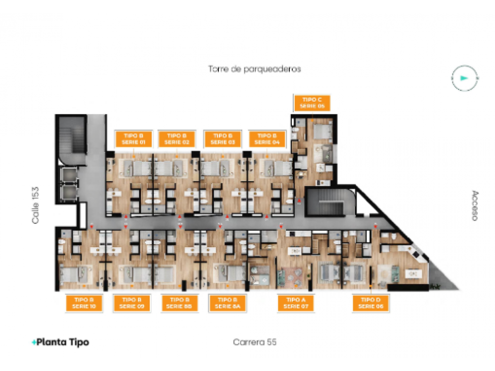 Apartaestudio en cesión de derechos Miramaz en Mazuren Bogotá — foto 2