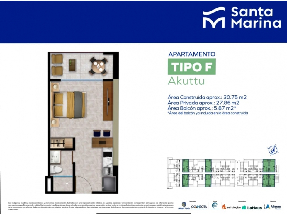 Venta apartamento cesión de derechos Proyecto Santa Marina Santa Marta — foto 2
