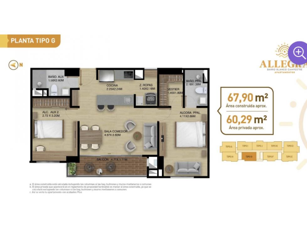 Venta de apartamento en cesión de derechos proyecto Allegra Rionegro — foto 2