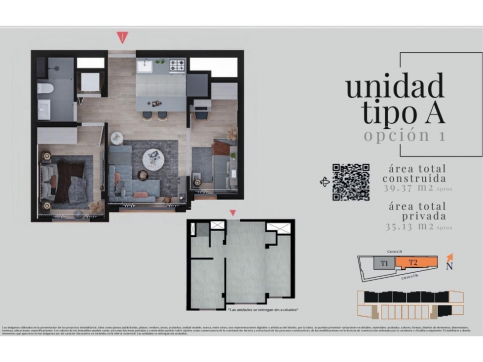 Apartaestudio en cesión de derechos proyecto Gran Central Bogotá — foto 3