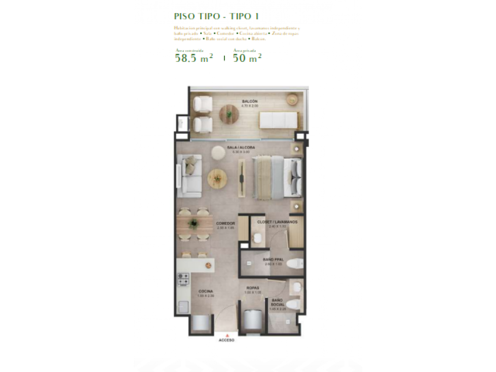 Apartestudio en cesión de derechos Playa Escondida en Cartagena — foto 5