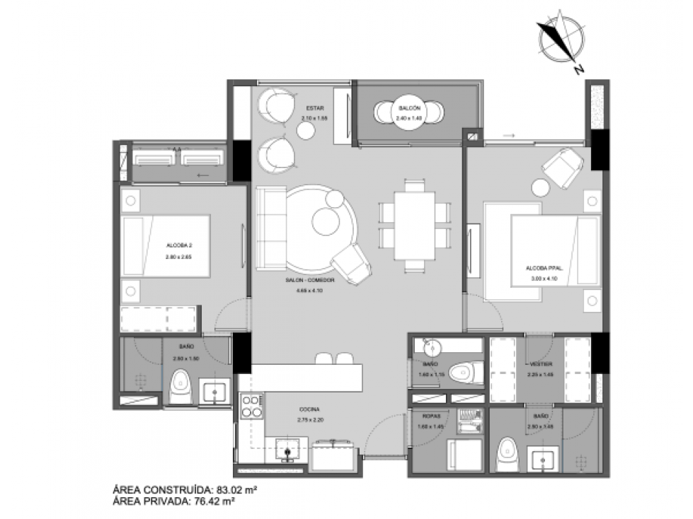 Apartamento en cesión de derechos Lago Foret Riomar Barranquilla — foto 2