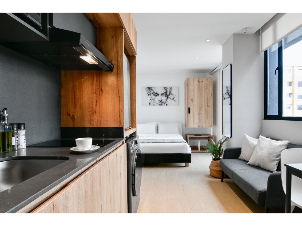 Apartaestudio en venta rentas cortas Muttuo 77 en Bogotá