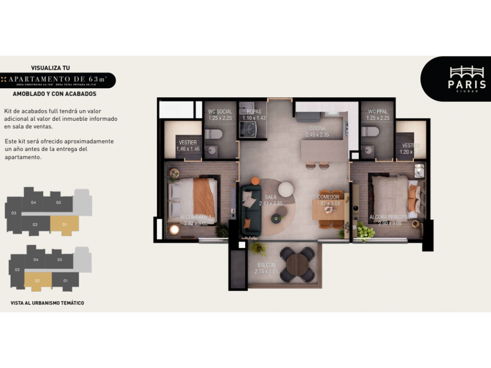 Apartamento en cesión de derechos Paris Ciudad en Sabaneta — foto 4