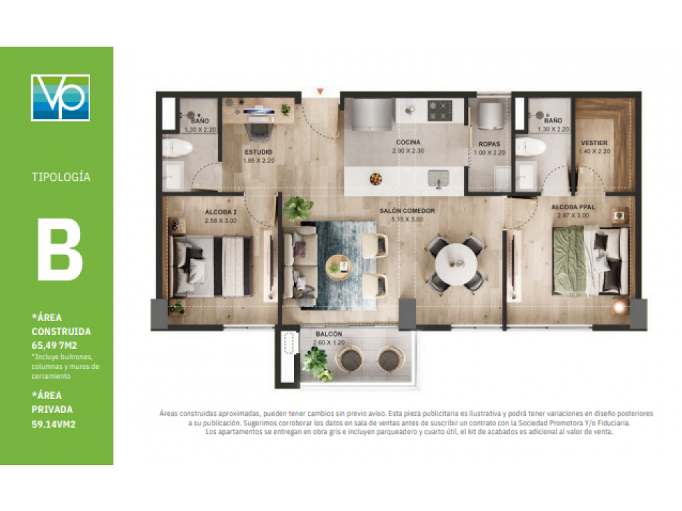 Venta apartamento Cesión de derechos Vida Park Rionegro — foto 6