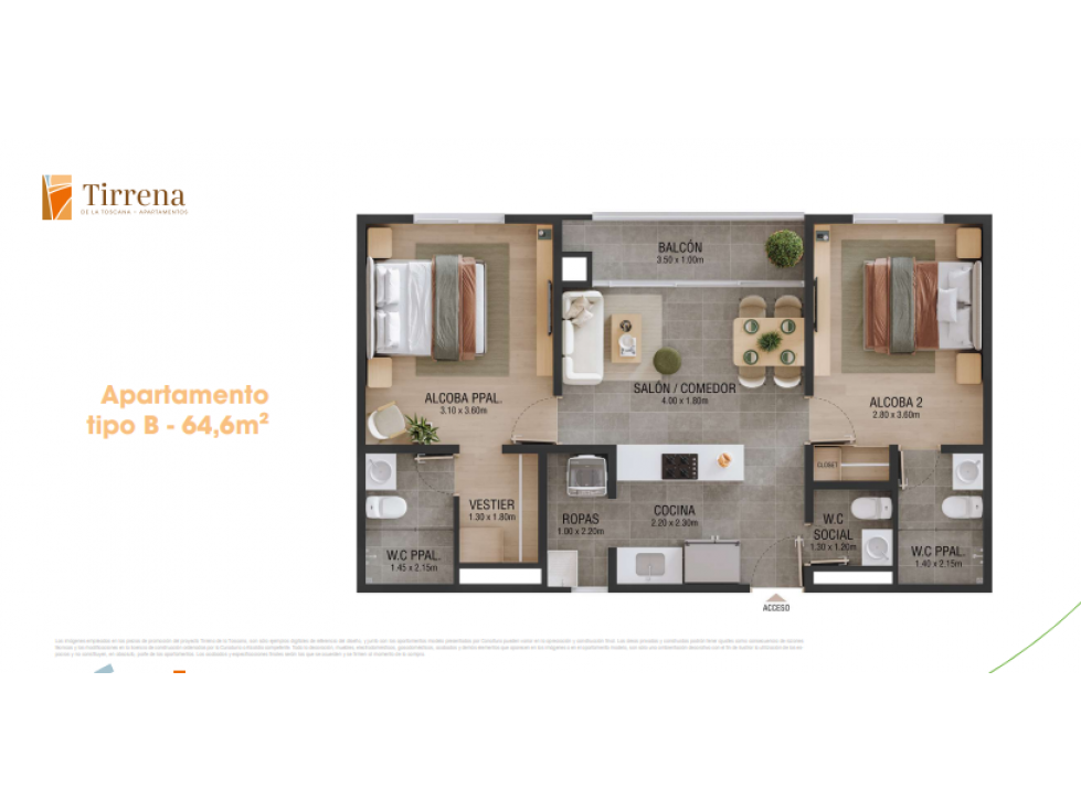 Apartamento en cesión de derechos Tirrena de la Toscana Sabaneta — foto 5
