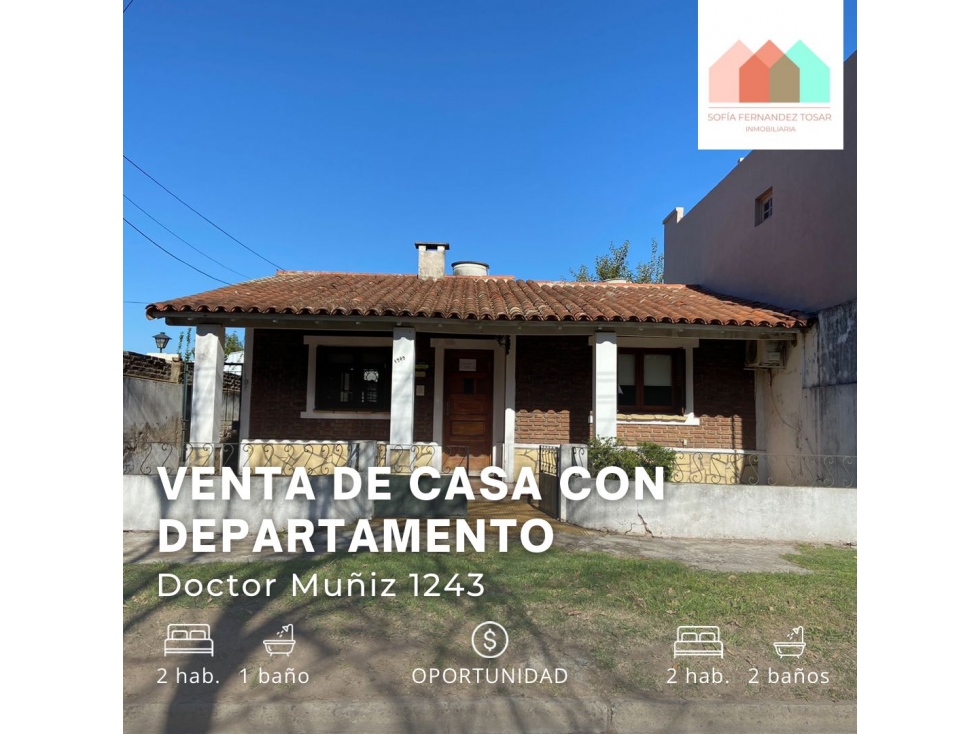 Venta de Casa con Departamento en Barrio Centro