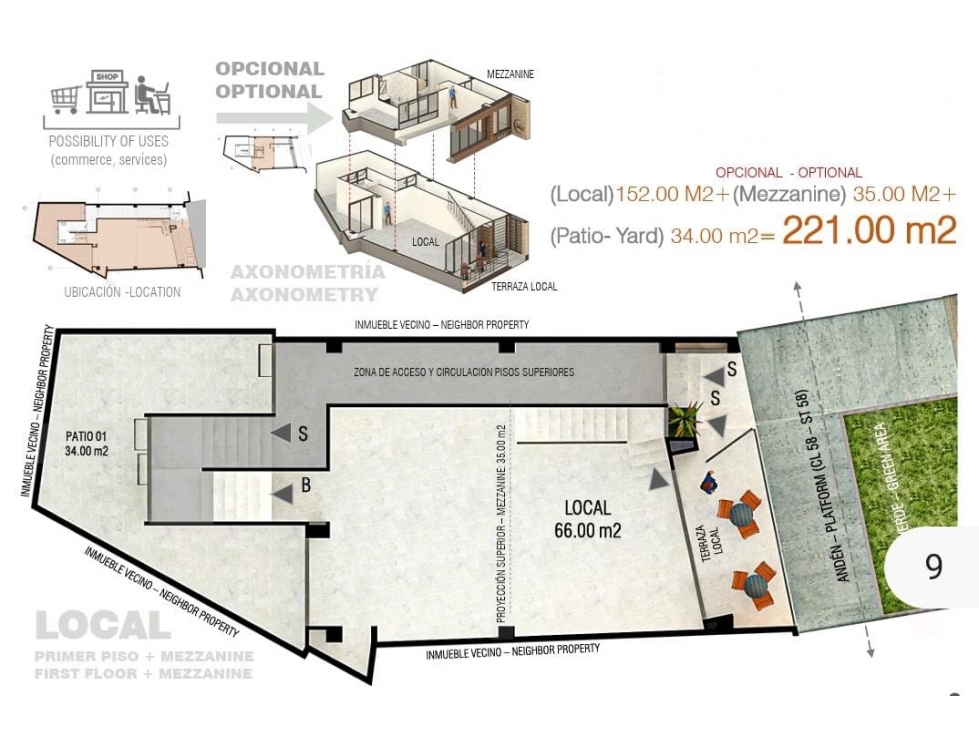 Local Comercial 171m² Villa Hermosa | Con Sótano y Mezanine