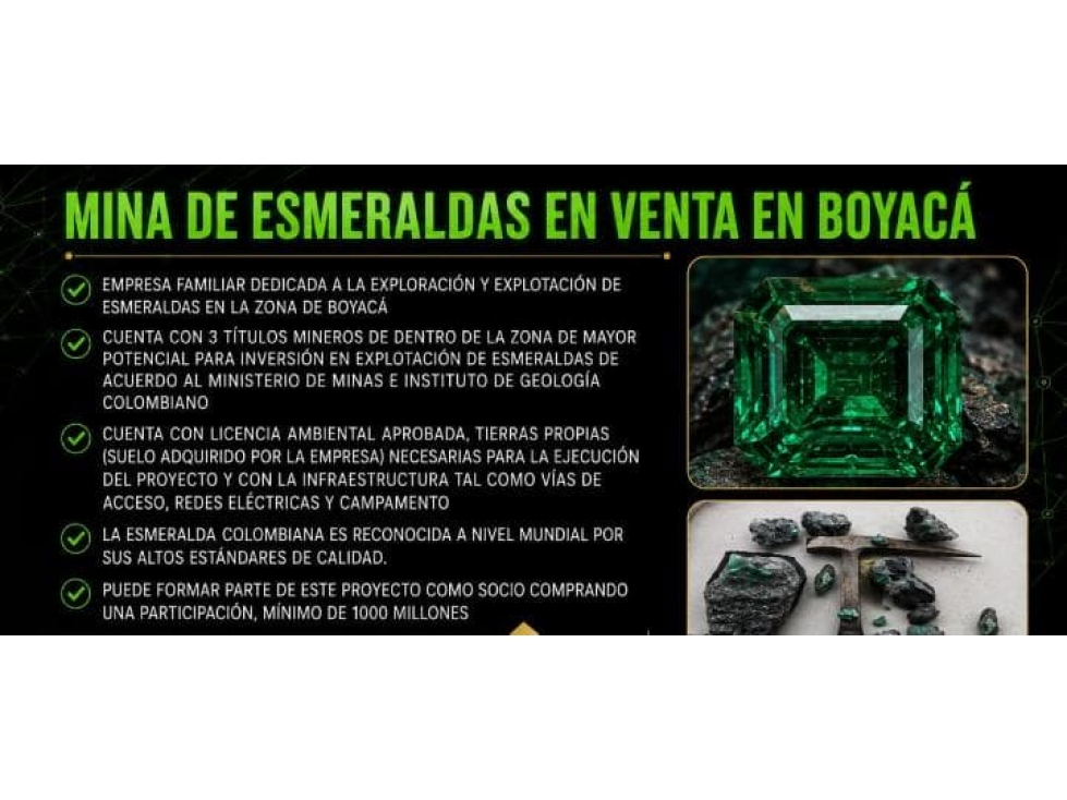 Mina de Esmeraldas 661Ha Gachalá, 3 Títulos, Licencia y Helipuerto - 3
