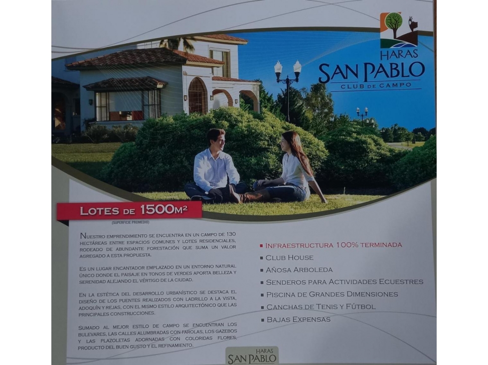 LOTE A LA VENTA EN HARAS SAN PABLO - 2