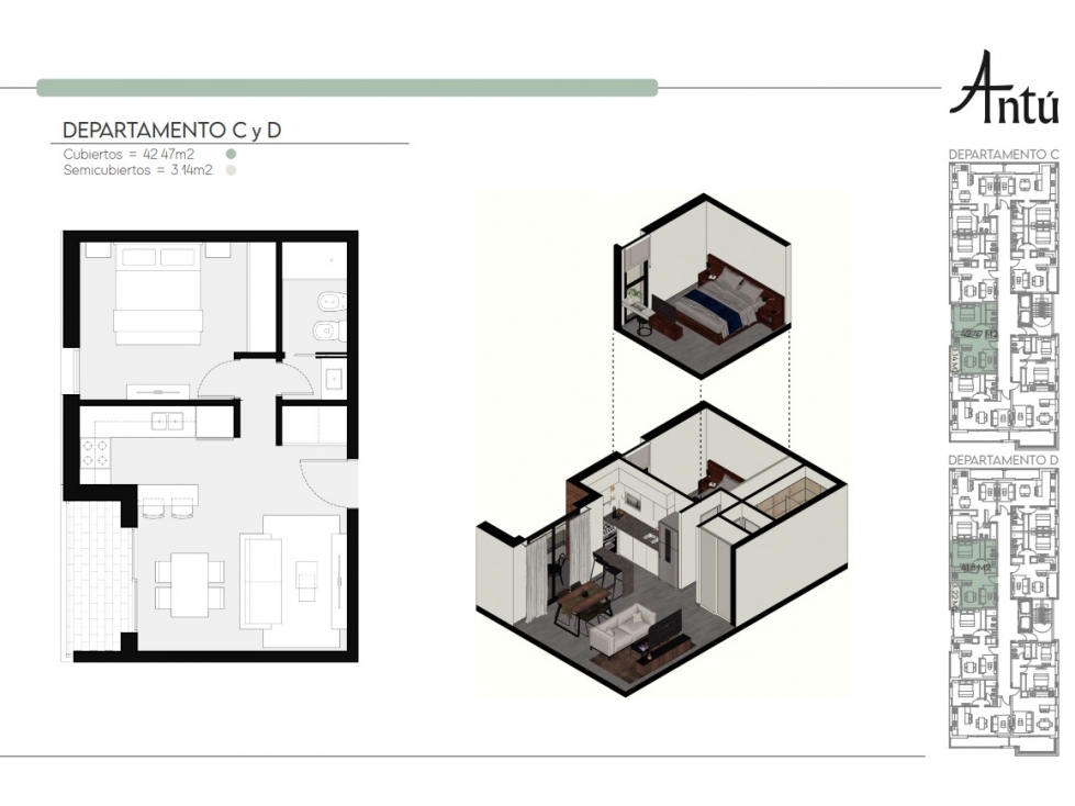 Departamento de 2 ambientes, Antú LAVALLE III, Ituzaingó Norte - 2