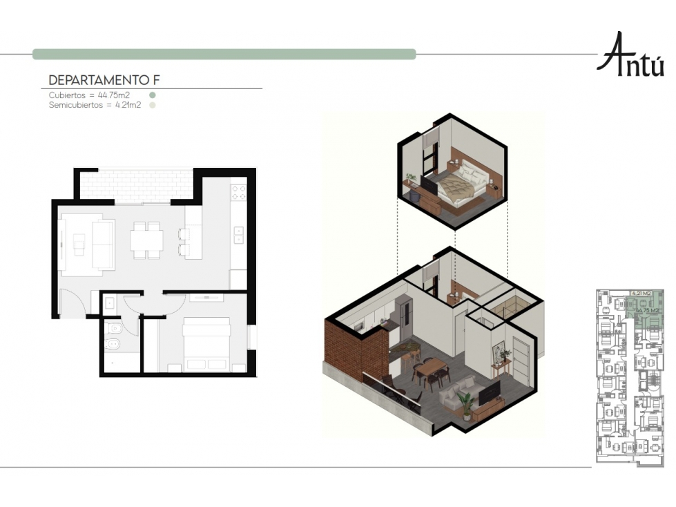 Departamento de 2 ambientes, Antú LAVALLE III, Ituzaingó Norte — foto 2