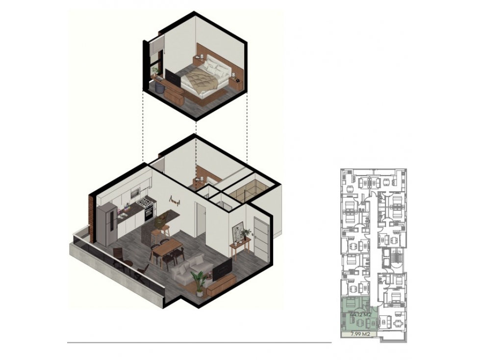 Departamento de 2 ambientes, Antú LAVALLE III, Ituzaingó Norte - 2