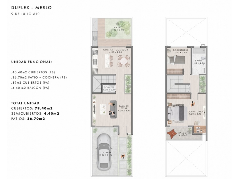 DUPLEX de 3 ambientes en VENTA, 9 de Julio 610 MERLO - 6