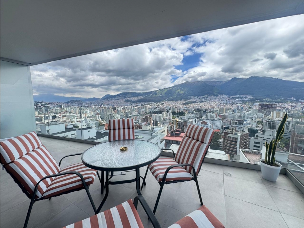González Suárez, Departamento Amoblado en Renta, 97m2, 2 Habitaciones - 4