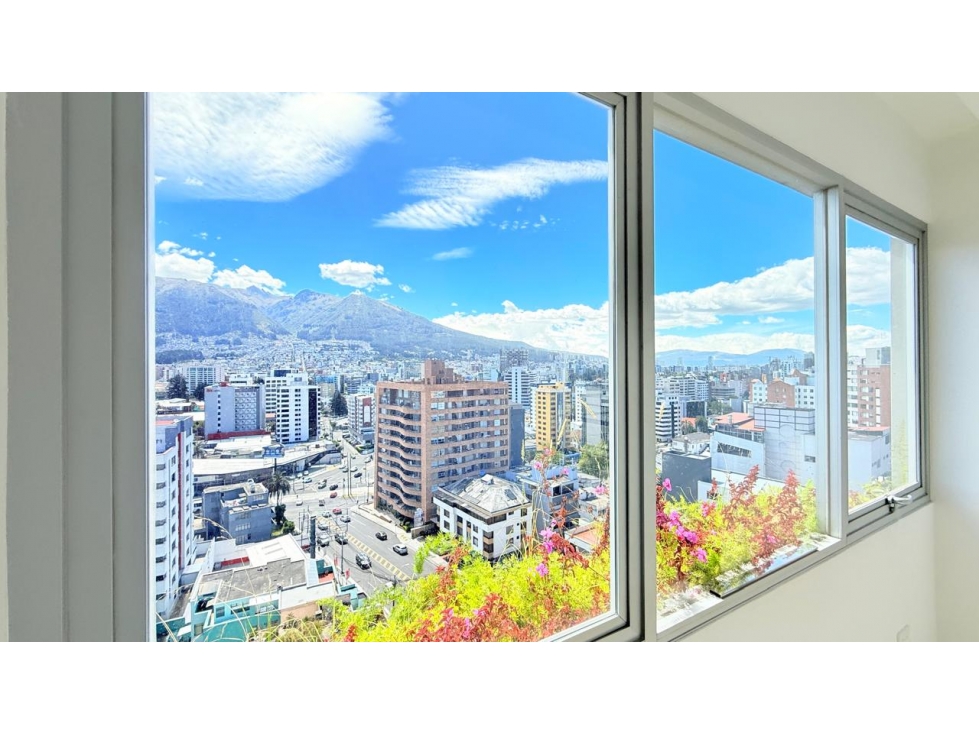 Departamento con balcon Vista al Pichincha, 82.26m2, 2 Habitaciones