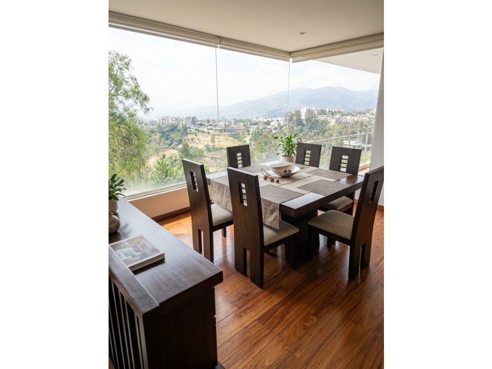 Cumbayá, Departamento en renta, 3 dormitorios 130 m2 balcón y terraza