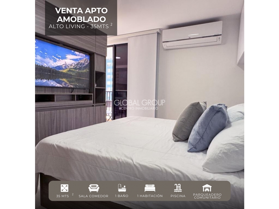 VENTA APARTAESTUDIO EN ALTO LIVING A PUERTA CERRADA